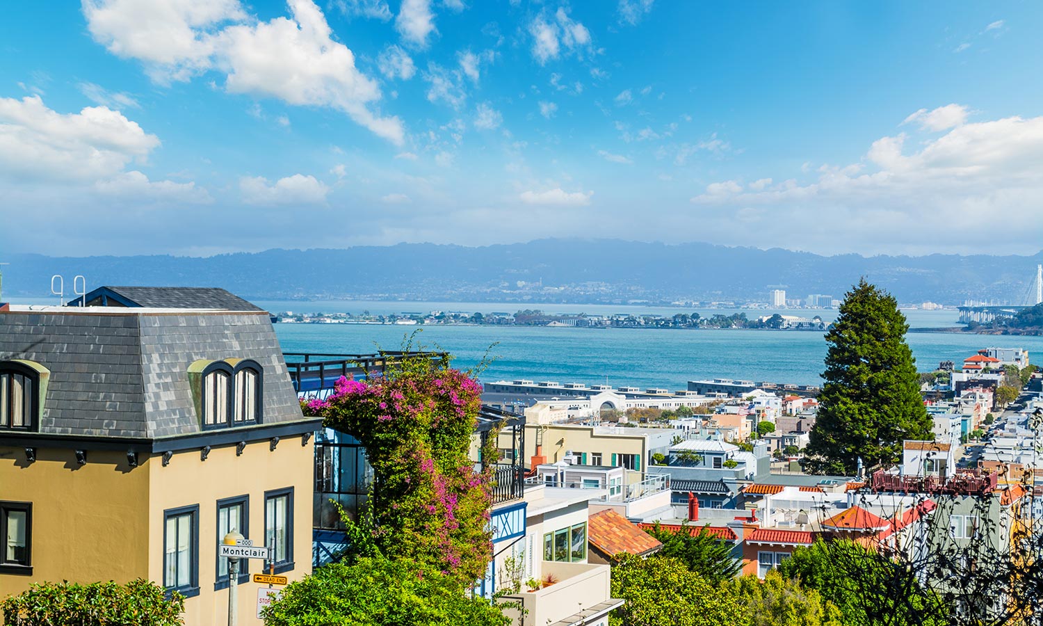 blue sky over San Francisco bay, California